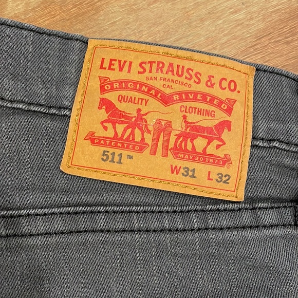 NWOT LEVI'S 511™ SLIM FIT MEN'S GREY JEANS, W31" L32" - Picture 6 of 12